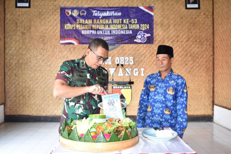 Kodim 0825 Banyuwangi Rayakan HUT Korpri ke-53 dengan Tasyakuran dan Santunan Anak Yatim