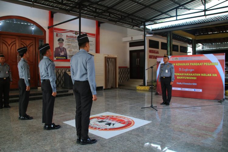 Tiga Pegawai Lapas Banyuwangi Naik Pangkat, Kalapas Tegaskan Pentingnya Peningkatan Kinerja