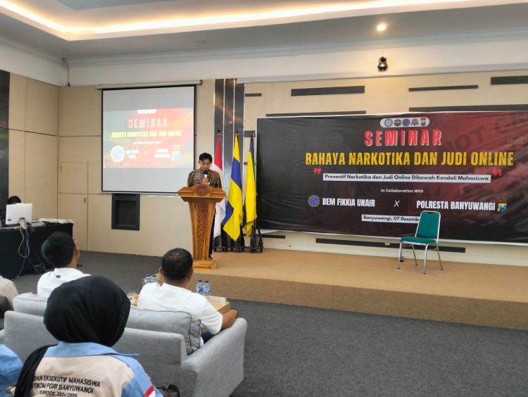 UNAIR dan Polresta Banyuwangi Gelar Seminar Bahaya Narkoba dan Judi Online, Generasi Muda Diajak Berperan Aktif