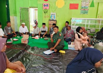 TNI Jalin Kemitraan Pendidikan dengan Wali Murid TK Khodijah 23 Wringinpitu