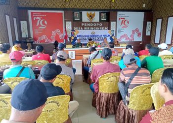 Babinsa Gambiran Gelar Sosialisasi Keluarga Sadar Hukum di Desa Wringinrejo