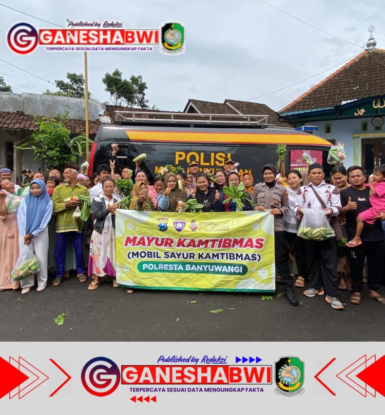 Polresta Banyuwangi Bagikan Sayur Gratis untuk Dukung Ketahanan Pangan Nasional Polresta Banyuwangi Bagikan Sayur Gratis untuk Dukung Ketahanan Pangan Nasional