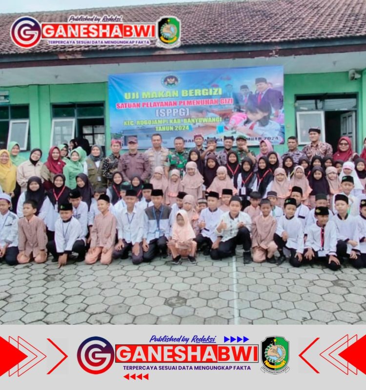 Forkopimda Banyuwangi Bagikan Makanan Bergizi di SDN 2 Karangbendo