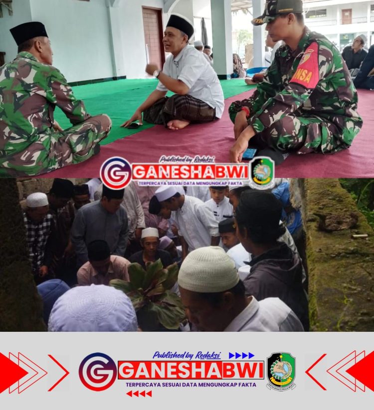 Danramil 0825/14 Kabat Takziah ke Pemakaman KH. Ahmad Masduki Rofi’i, Pimpinan Ponpes Salafiyah Syafi'i