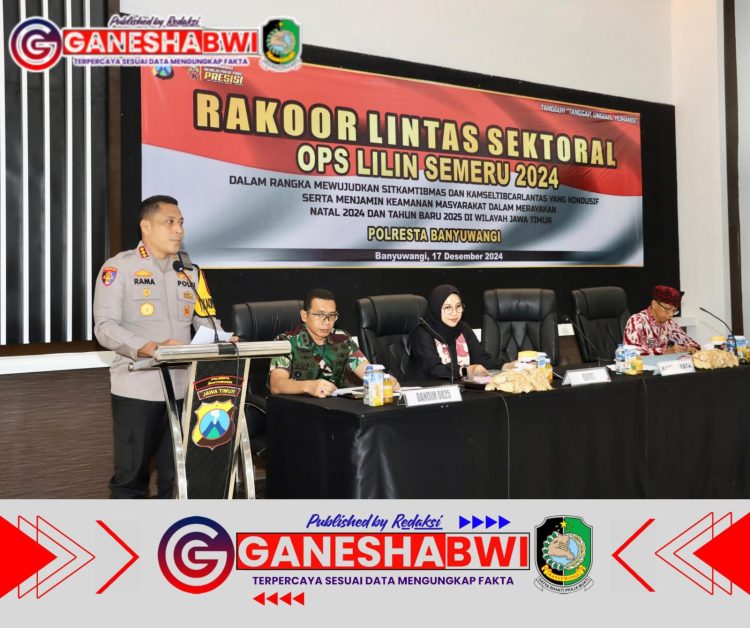 Polresta Banyuwangi Gelar Rakor Eksternal Pastikan Kesiapan Ops Lilin Semeru 2024