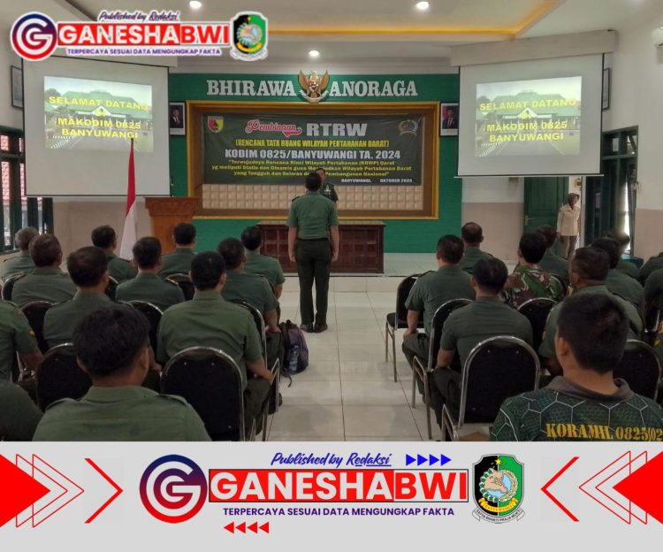 Kodim 0825 Banyuwangi Laksanakan Pembinaan Tata Ruang Wilayah Pertahanan