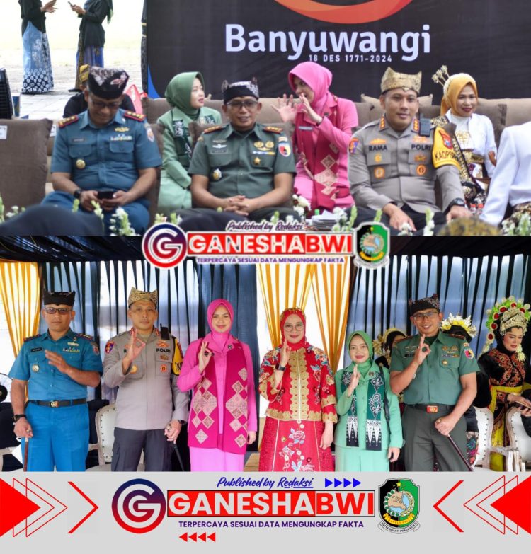 Dandim 0825/Banyuwangi Hadiri Hari Jadi Banyuwangi Ke-253 di Taman Blambangan