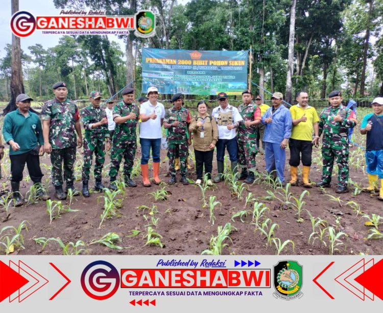 Dukung Ketahanan Pangan, Perhutani dan TNI-Garnisun Tanam Ribuan Pohon Sukun di Banyuwangi