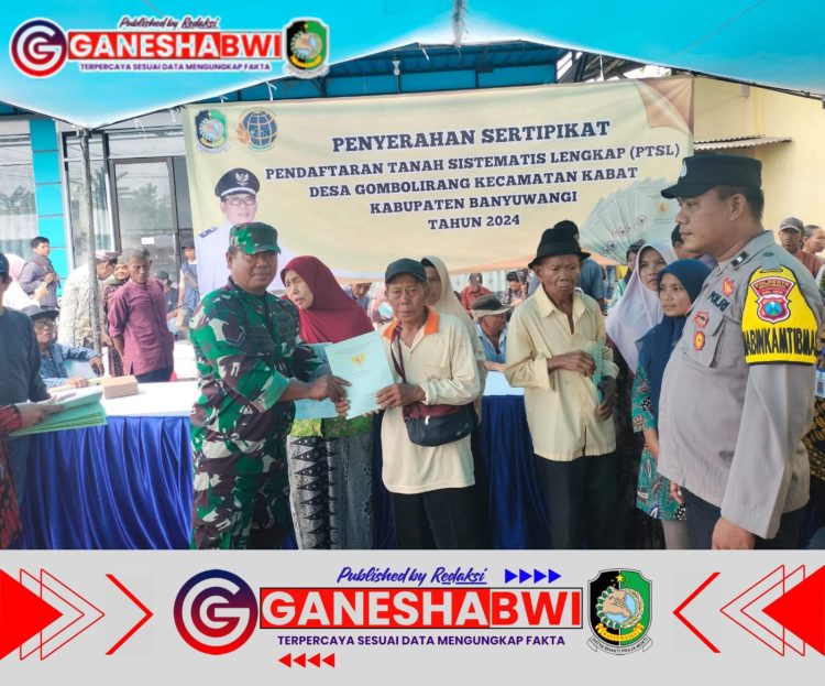 Penyerahan Sertifikat PTSL di Desa Gombolirang Berjalan Lancar