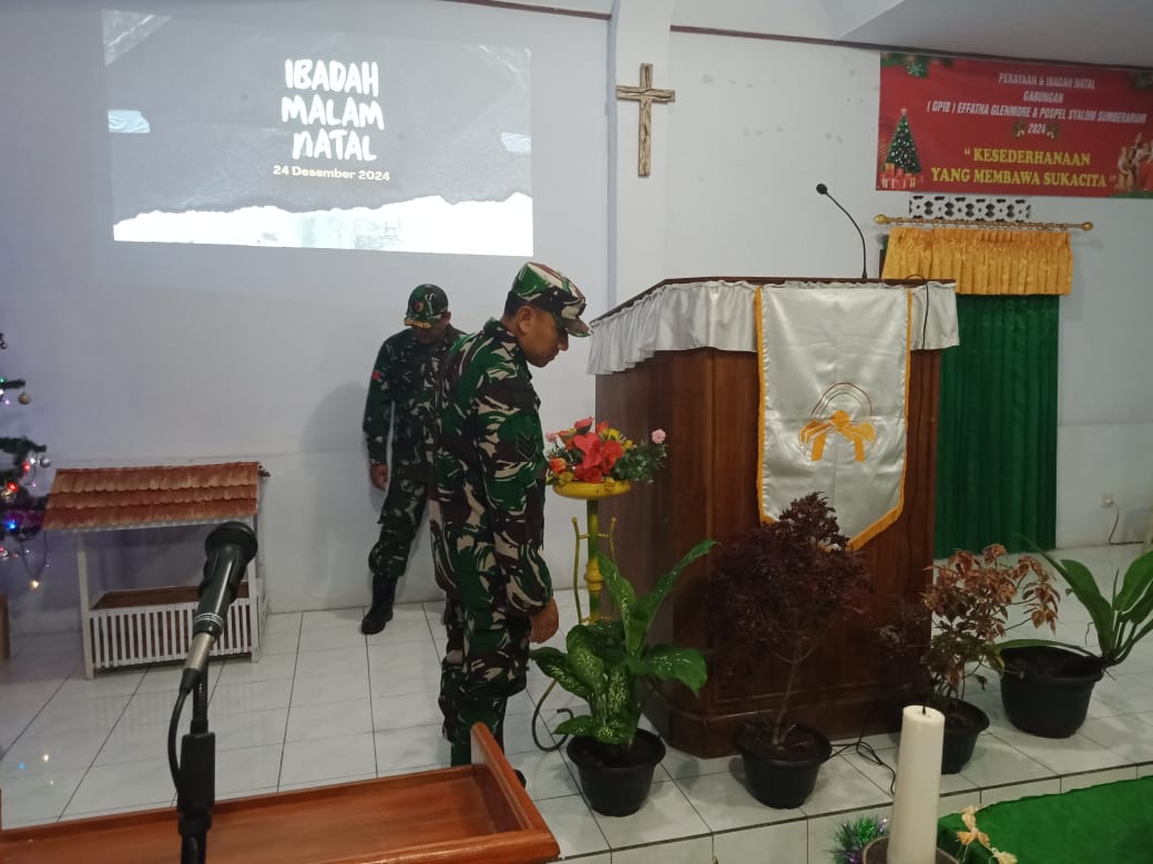 Pengamanan Natal di GPIB Syallom Sumberarum, TNI-Polri Pastikan Ibadah Berjalan Khidmat