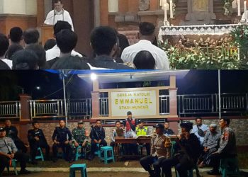 TNI-Polri Amankan Perayaan Natal Penuh Khidmat di Gereja Katolik Emmanuel Muncar