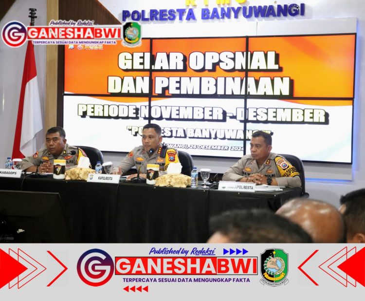 Polresta Banyuwangi Tingkatkan Kinerja dan Pelayanan Melalui Gelar Opsnal