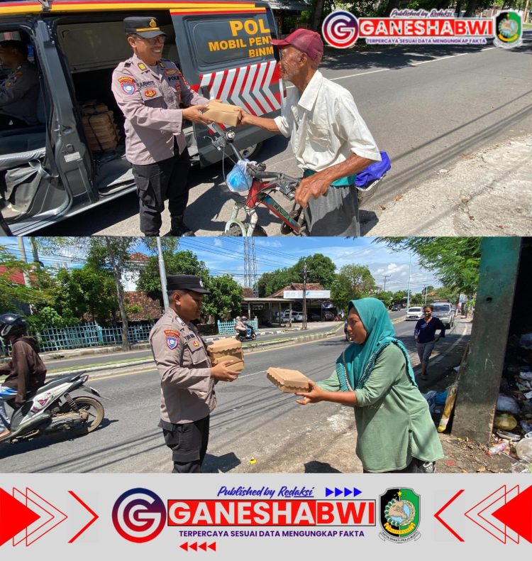 Polresta Banyuwangi Gelar Jumat Berkah: Bagikan Nasi Kotak dan Edukasi Masyarakat