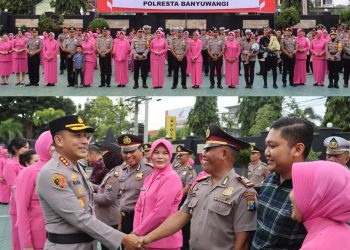 Sebanyak 73 Personel Polresta Banyuwangi Terima Kenaikan Pangkat di Upacara Korps Raport