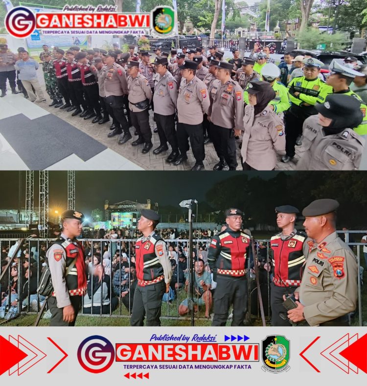 Ratusan Personel Polresta Banyuwangi Amankan Konser Gamon Fun Fest Vol.3, Berlangsung Kondusif