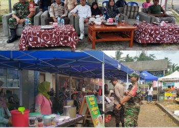 Kolaborasi TNI-Polri Amankan Gebyar UMKM dan Refleksi Akhir Tahun di Desa Songgon