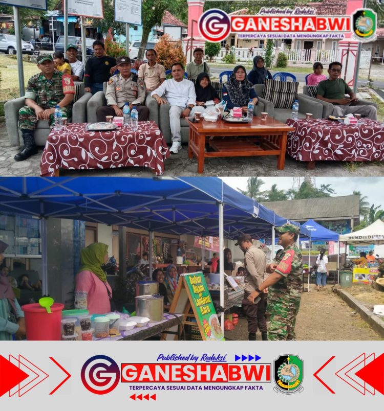 Kolaborasi TNI-Polri Amankan Gebyar UMKM dan Refleksi Akhir Tahun di Desa Songgon