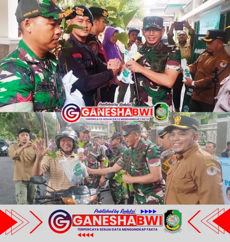 Dandim 0825 Banyuwangi dan Perhutani Bagikan 2025 Bibit Pohon untuk Pelestarian Lingkungan