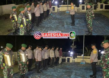 Posramil dan Polsek Licin Gelar Patroli Gabungan, Pastikan Malam Tahun Baru Kondusif