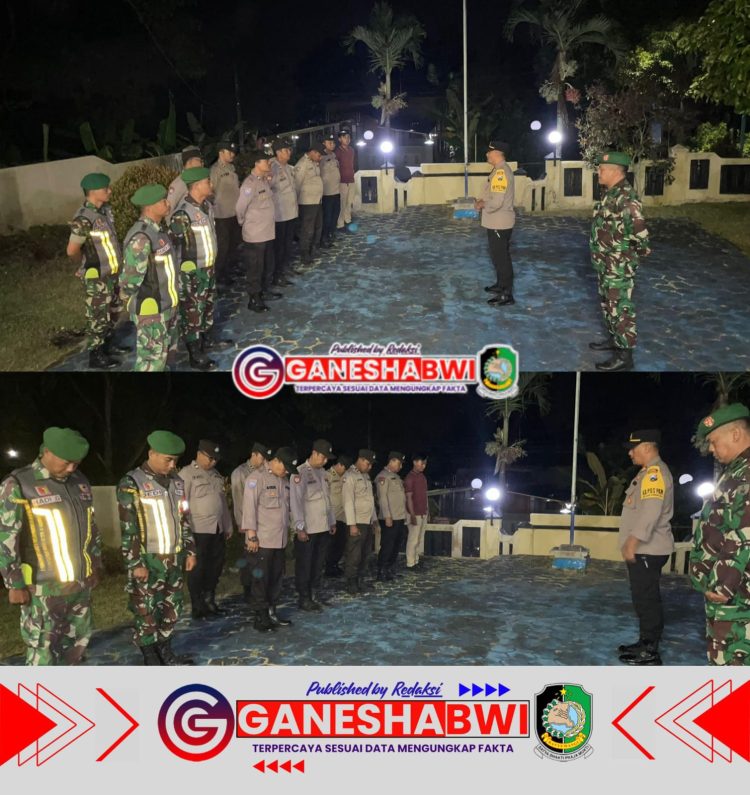 Posramil dan Polsek Licin Gelar Patroli Gabungan, Pastikan Malam Tahun Baru Kondusif