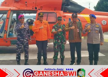 Forkopimda Banyuwangi Lakukan Patroli Udara Siaga SAR Natal dan Tahun Baru 2025