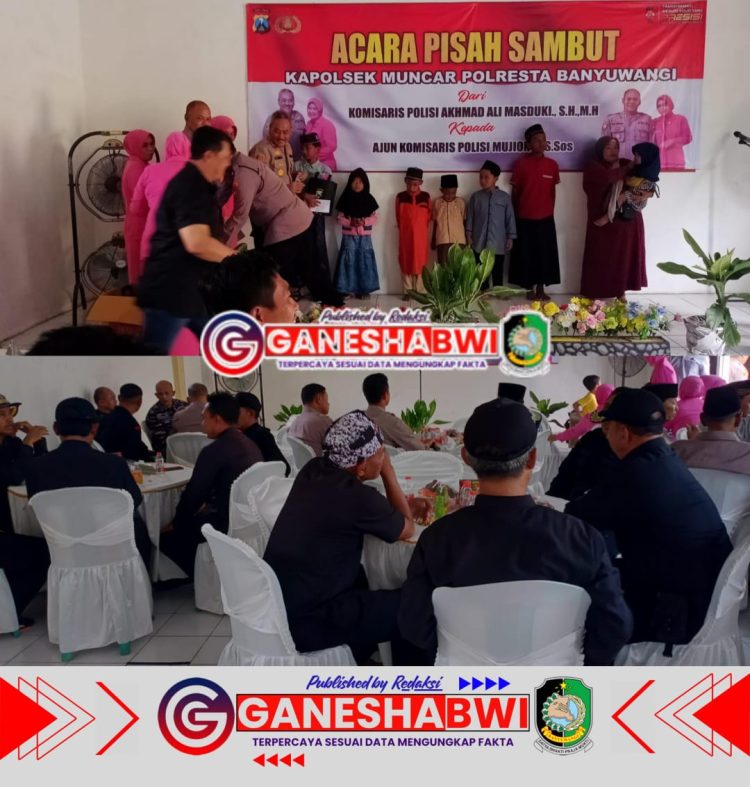 Danramil Muncar Hadiri Pisah Sambut Kapolsek Muncar