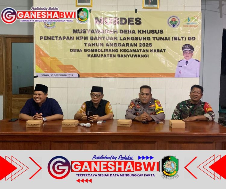 Desa Gombolirang Gelar Musdes Penetapan KPM BLT Tahun 2025 untuk Kesejahteraan Warga