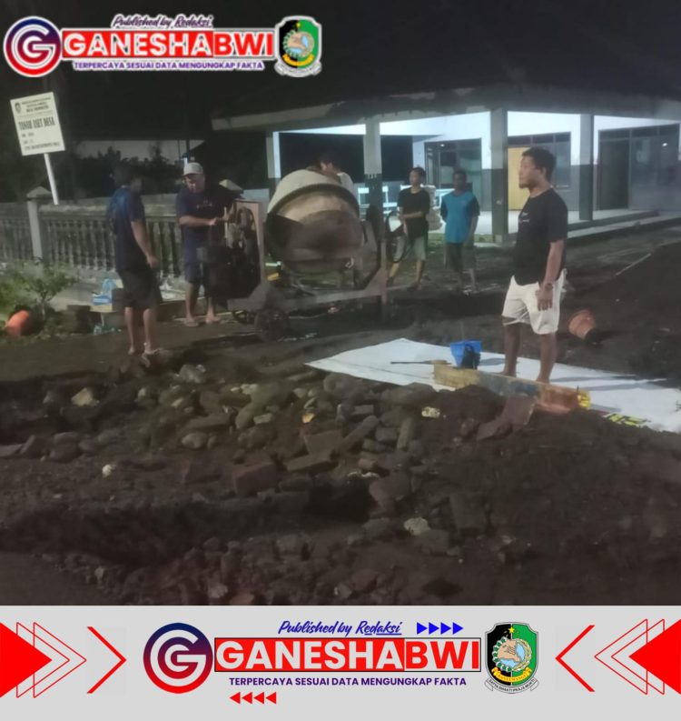 Pemuda Ortega dan Warga Dusun Sidotentrem Gelar Gotong Royong Tingkatkan Fasilitas Umum