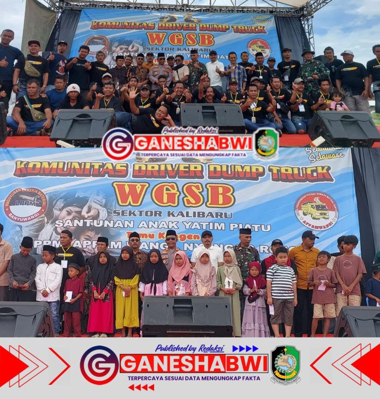 Komunitas Sopir Dump Truk Banyuwangi Gelar Tasyakuran dan Santunan Anak Yatim di Kalibaru
