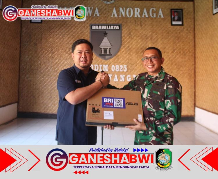Kodim 0825 Banyuwangi Terima Dukungan Laptop dari Bank BRI