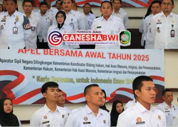 Lapas Banyuwangi Gelar Apel Awal Tahun 2025 Mendukung Indonesia Emas 2045