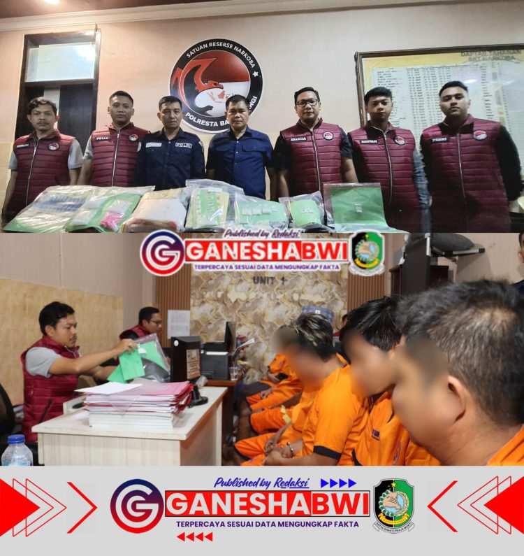 Polresta Banyuwangi Ungkap Peredaran Narkoba, Amankan 7 Tersangka dan Sabu 285,8 Gram serta 112 Butir Ekstasi