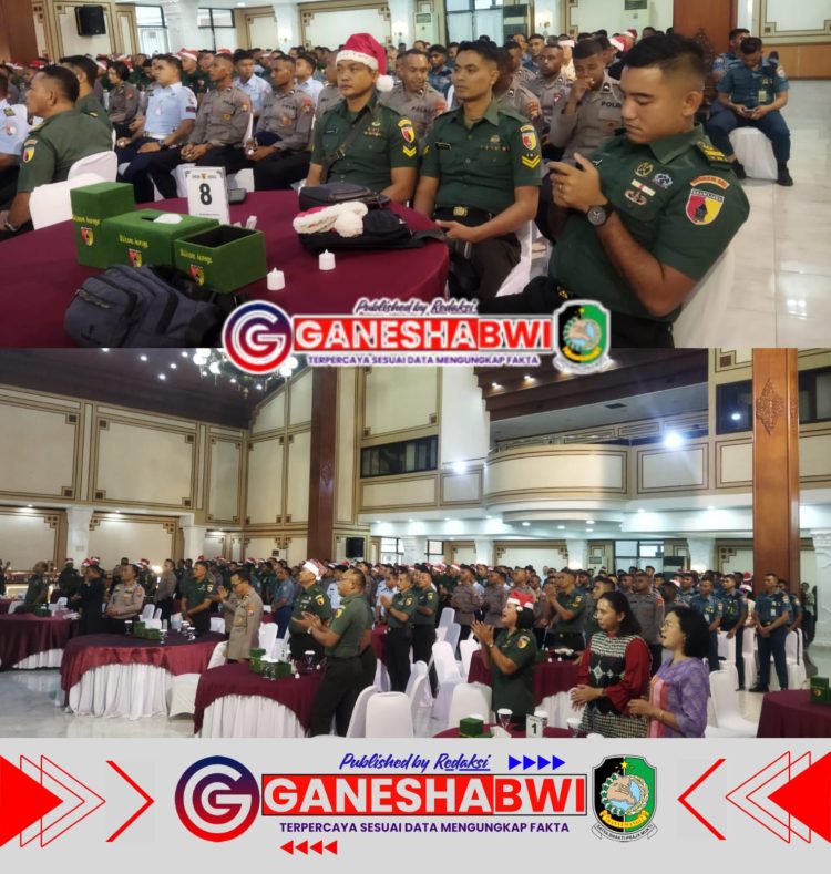 Kodim 0825/Banyuwangi Ikuti Perayaan Natal Kasad 2024 di Kodam V/Brawijaya
