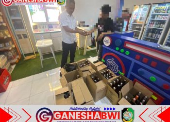 Satresnarkoba Polresta Banyuwangi Gerebek Toko Penjual Miras Ilegal