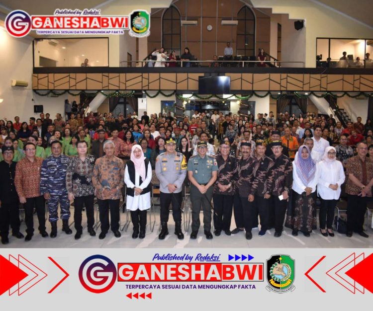 Dandim 0825/Banyuwangi Bersama Forkopimda Hadiri Perayaan Natal Bersama di GKT Efrata Genteng