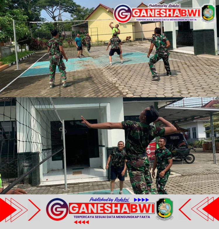 Koramil 0825/11 Pesanggaran Adakan Pertandingan Bola Voli untuk Pererat Solidaritas