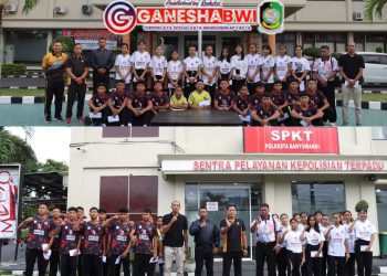 Kapolresta Banyuwangi Melepas Tim Atlet Bola Voli U-15 ke Kejurprov Jawa Timur di Sidoarjo