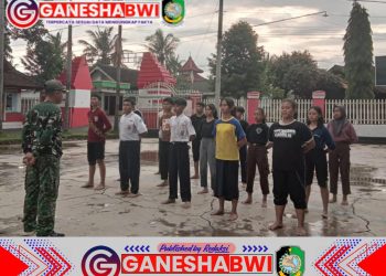 Koramil 0825-10/Bangorejo Gelar Pelatihan PBB untuk Persiapan Lomba Kreasi PBB
