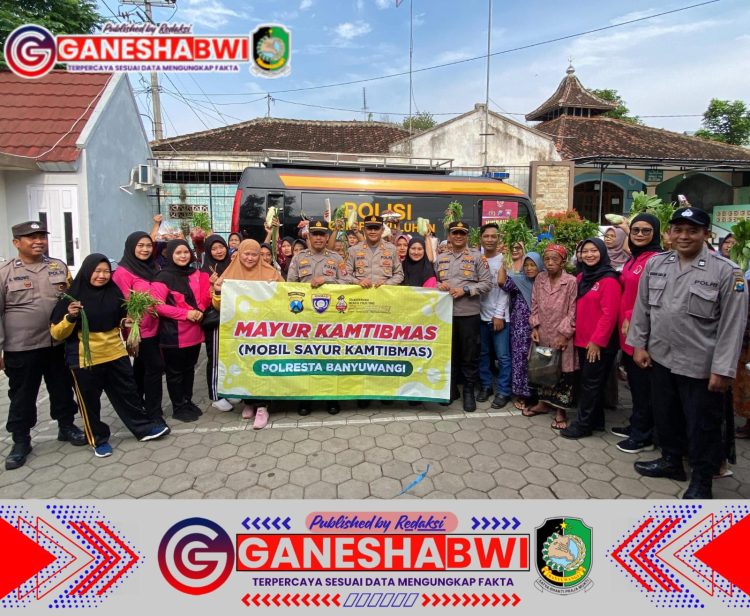 Polresta Banyuwangi Salurkan Sayur Mayur Gratis, Wujudkan Kepedulian Terhadap Ketahanan Pangan