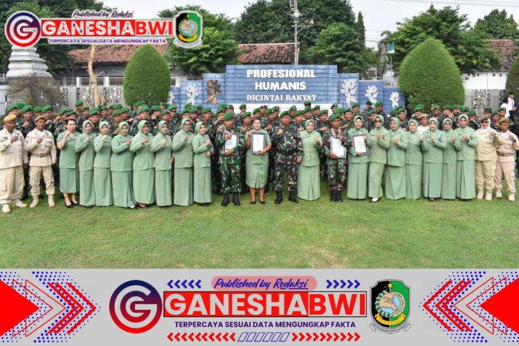 Kodim 0825 Banyuwangi Gelar Upacara 17-an dan Pelepasan Anggota Memasuki Masa Pensiun