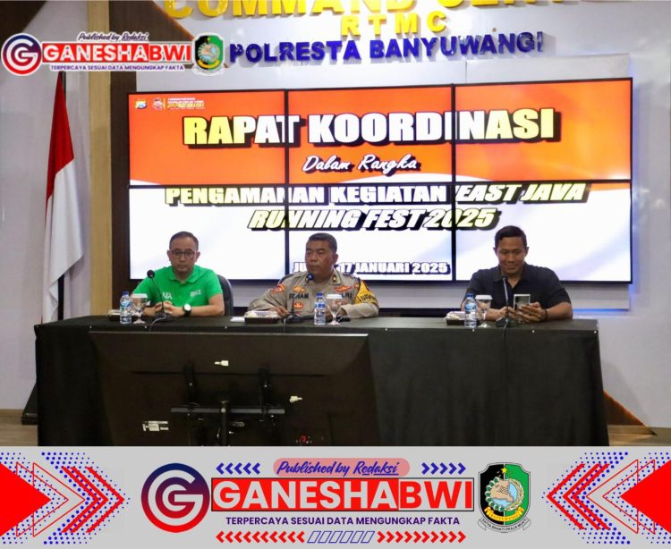 Polresta Banyuwangi Gelar Rakor Pengamanan East Java Running Fest 2025 di Pantai Marina Boom