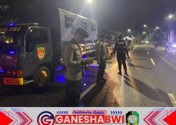 Polresta Banyuwangi Gelar Patroli Gabungan Antisipasi Balap Liar dan Jaga Ketertiban Malam Hari