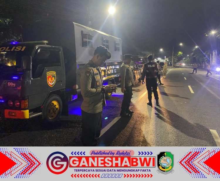Polresta Banyuwangi Gelar Patroli Gabungan Antisipasi Balap Liar dan Jaga Ketertiban Malam Hari
