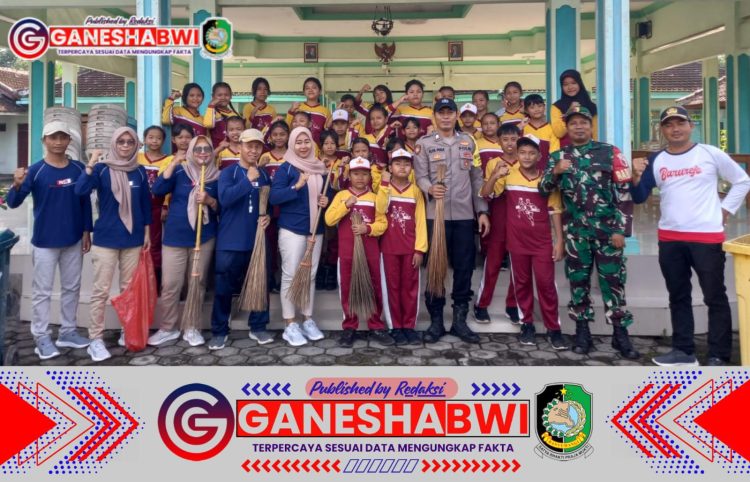 Babinsa Desa Barurejo Ajak Masyarakat dan Pelajar Kerja Bakti Cegah DBD di Musim Hujan