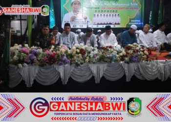 Danramil Kabat Hadiri Pengajian Akbar Peringatan Isra' Mi'raj Nabi Muhammad SAW di Pakistaji