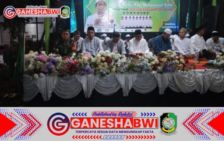 Danramil Kabat Hadiri Pengajian Akbar Peringatan Isra' Mi'raj Nabi Muhammad SAW di Pakistaji