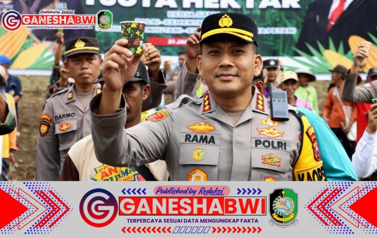 Polresta Banyuwangi Dukung Penanaman Jagung Serentak 1 Juta Hektar untuk Wujudkan Asta Cita