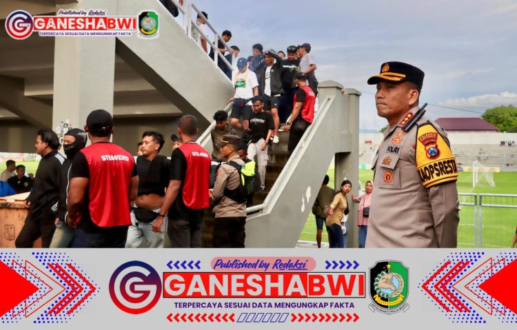 Polresta Banyuwangi Tingkatkan Pengamanan Liga 4 PSSI Jatim 2025 di Stadion Diponegoro