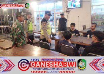 Sinergi TNI-Polri dan Satpol PP, Patroli Gabungan Antisipasi Balap Liar di Kabat Banyuwangi