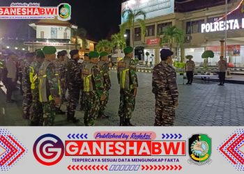 Patroli Skala Besar di Banyuwangi, Antisipasi Gangguan Keamanan Berjalan Lancar